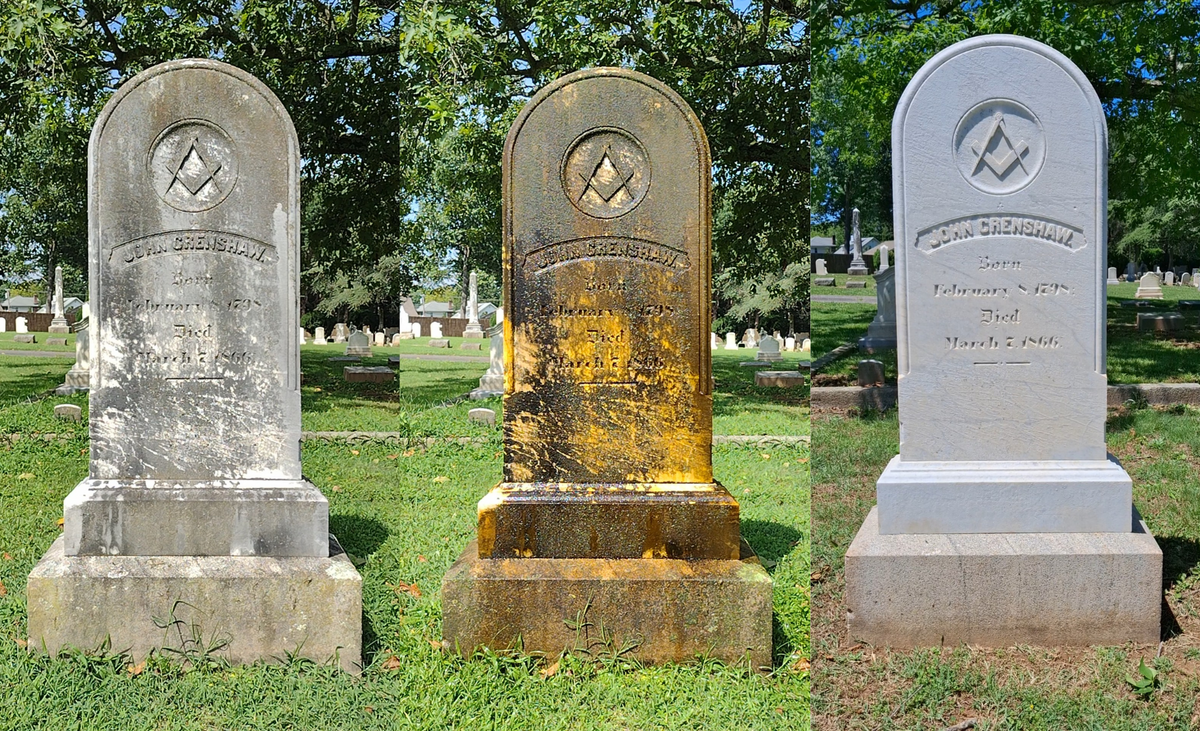 Gravestone & Monument Cleaning - Event Set-Endurance Restoration Products-Atlas Preservation