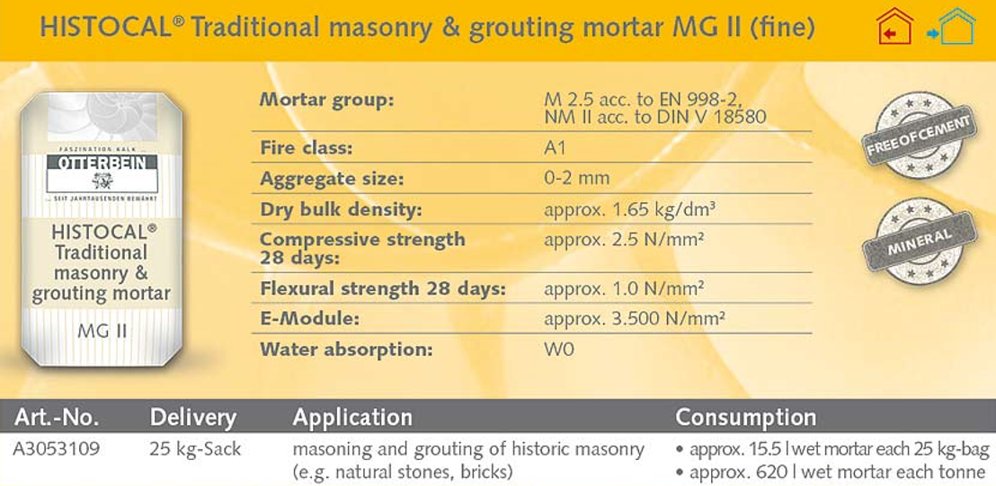 Historic Pointing Mortar - Moderate Strength, Fine-Otterbein-Atlas Preservation
