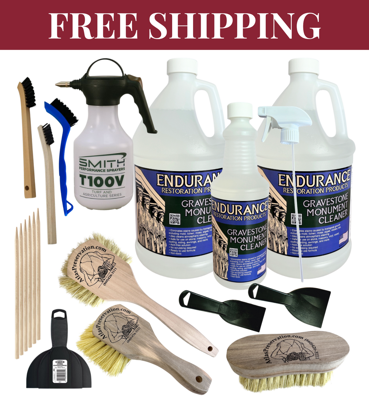 Gravestone & Monument Cleaning - Pro Set