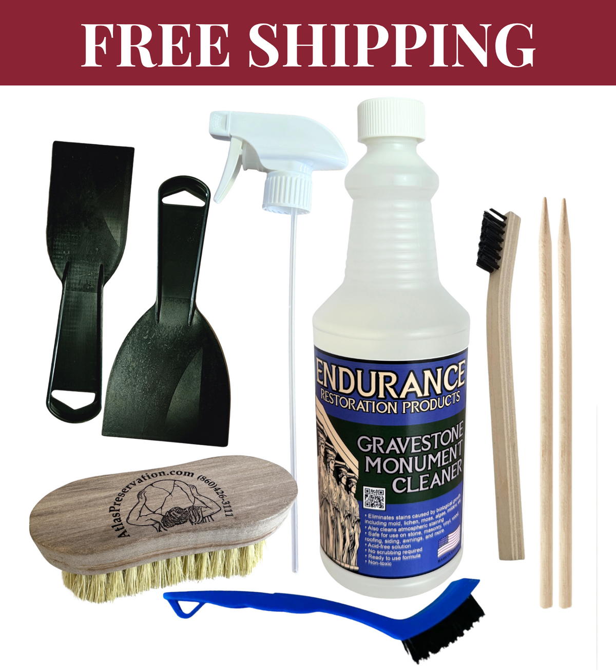 Gravestone & Monument Cleaning - Starter Set